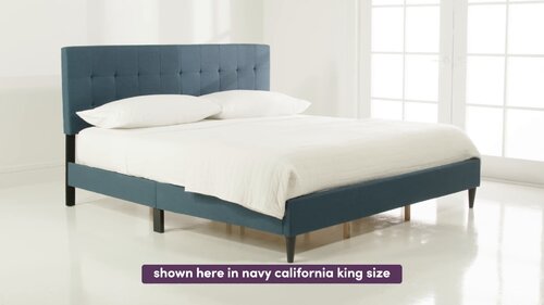 Peters tufted upholstered low profile platform bed andover deals mills